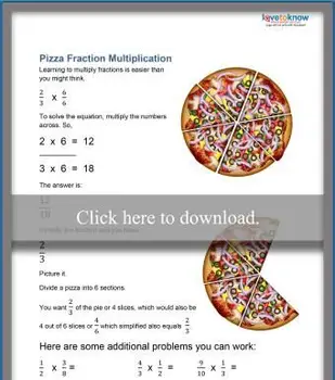 分数乗算ワークシート