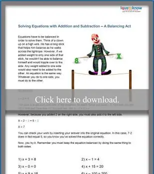 バランス方程式ワークシート