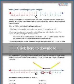 負の整数の加算と減算