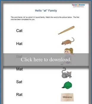 短い健全な単語の家族