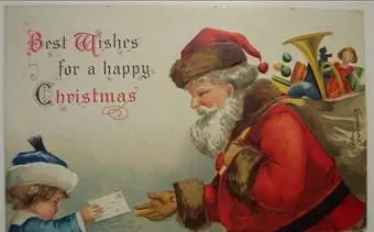 Cartolina di Natale autografata da Ellen Clapsaddle