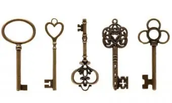 アンティークスケルトンキーボウシェイプ