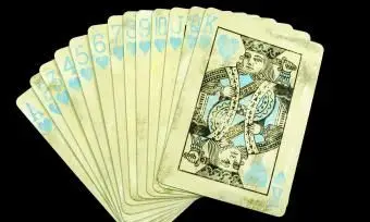 Ancienne main de cartes de poker
