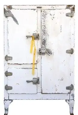 Antike hölzerne Eisbox