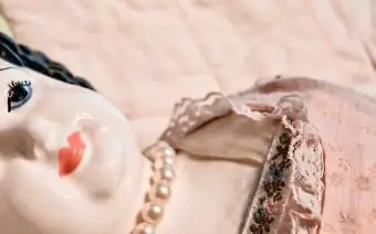 빈티지 도자기 인형 얼굴