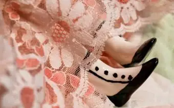 빈티지 도자기 인형 다리