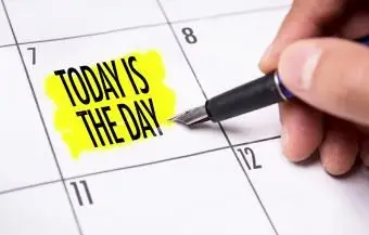 Hoje é a nota do calendário do dia