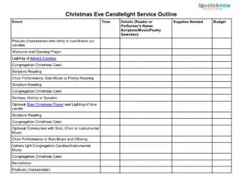 Štedrovečerný obrys služby pri sviečkach