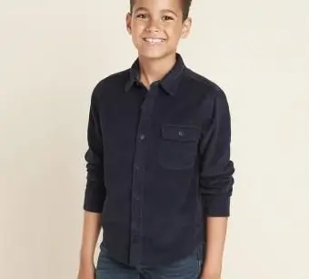 Chemise à manches longues en velours côtelé Old Navy pour garçon