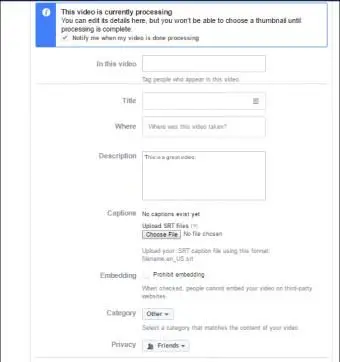 Možnosti úprav nahrávania videí na Facebook