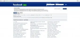 Facebookディレクトリのスクリーンショット