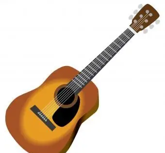kolorowa gitara akustyczna clipart