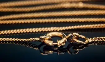 Fermoir chaîne en or