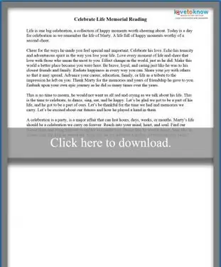 Discorso commemorativo per la celebrazione della vita