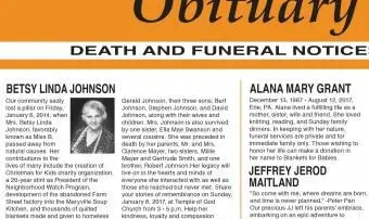 Exemples de formats de notices nécrologiques