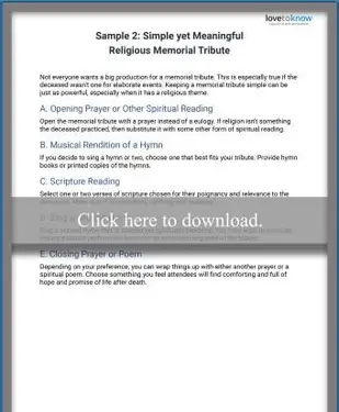 Beispiel 2 – Einfache, aber bedeutungsvolle religiöse Gedenkfeier