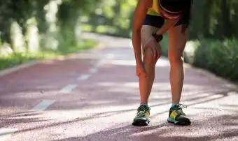 Corridore con stecche di stinco