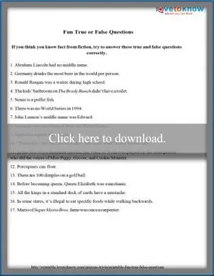 curiosidades verdadeiras ou falsas