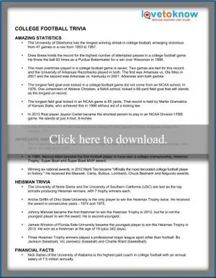 Curiosidades sobre futebol americano universitário