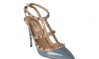 Bluefly-ValentinoRockstudパテントアンクルストラップパンプス