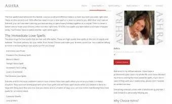 ashraspellsWebサイトのスクリーンショット