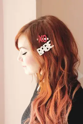 DIY Glitter Barrettes