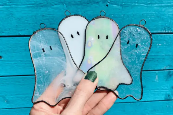 Stained Glass Ghost Suncatcher - Verdantvows