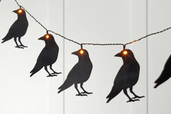 Wooden Crow String Lights - Verdantvows
