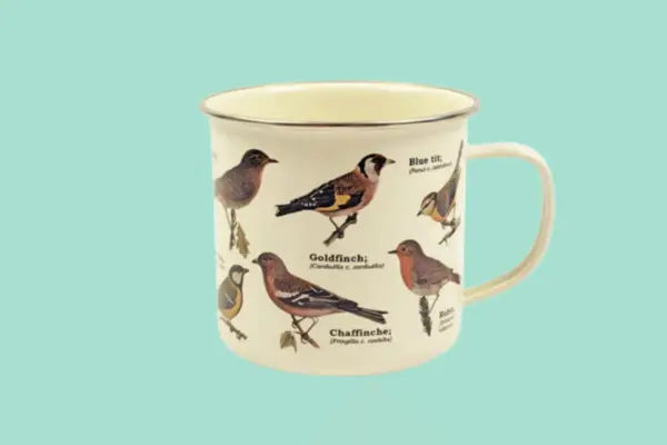 Garden Birds Enamel Mug - Verdantvows