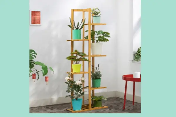 Alexander Free Form Multi-Tiered Bamboo Plant Stand