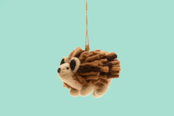 RSPB Cuddly Hedgehog Wool Felt Decoration – Verdantvows