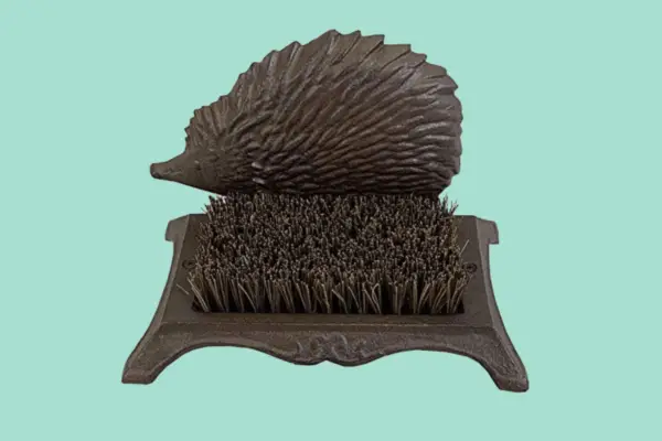 Cast Iron Hedgehog Boot Brush Shoe Scraper - Verdantvows