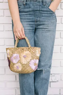 DIY Stitched Floral Purse