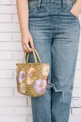 DIY Stitched Floral Purse