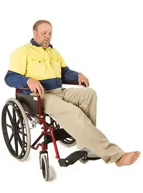 Exercice de tapotement des orteils en fauteuil roulant