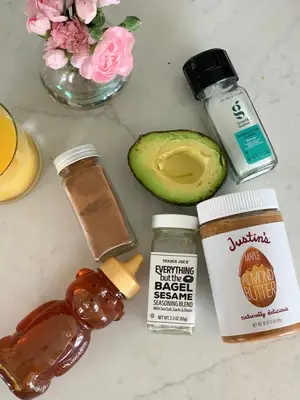 toppings and seasonings on a counter
