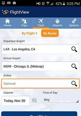 אפליקציית FlightView