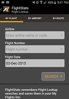 אפליקציית FlightStats