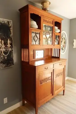 Armadietto antico per arti e mestieri - Armadio in quercia della fattoria