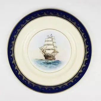 Conjunto de café antigo Lenox; Conjunto de chá de porcelana American Belleek dos anos 1890 com monograma ‘N’