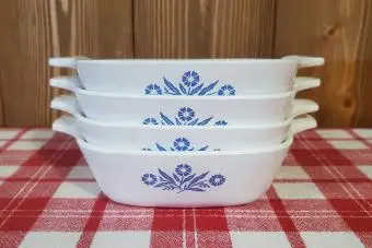 SADA 4 malých misky Corning Ware Chrpa Blue