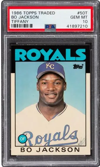 1989 BO JACKSON Kansas City ROYALS Carta da baseball vintage originale numero 540