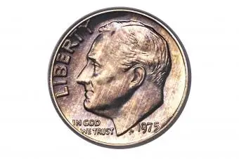 1975 No. Moneda de diez centavos de S Roosevelt