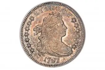1797 Moneda de diez centavos de 13 estrellas