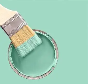 pinceau de couleur turquoise