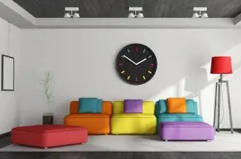 Farebné zariadenie obývacej izby