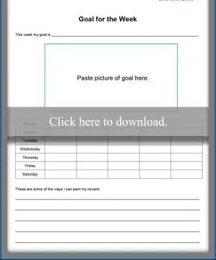 Cieľ pre týždeň na tlač