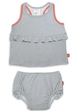 Set tankini in 2 pezzi a pois Lassig™ grigio