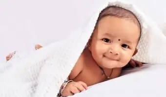 잠자는 귀여운 아기