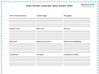 キャンディマッチゲーム解答用紙